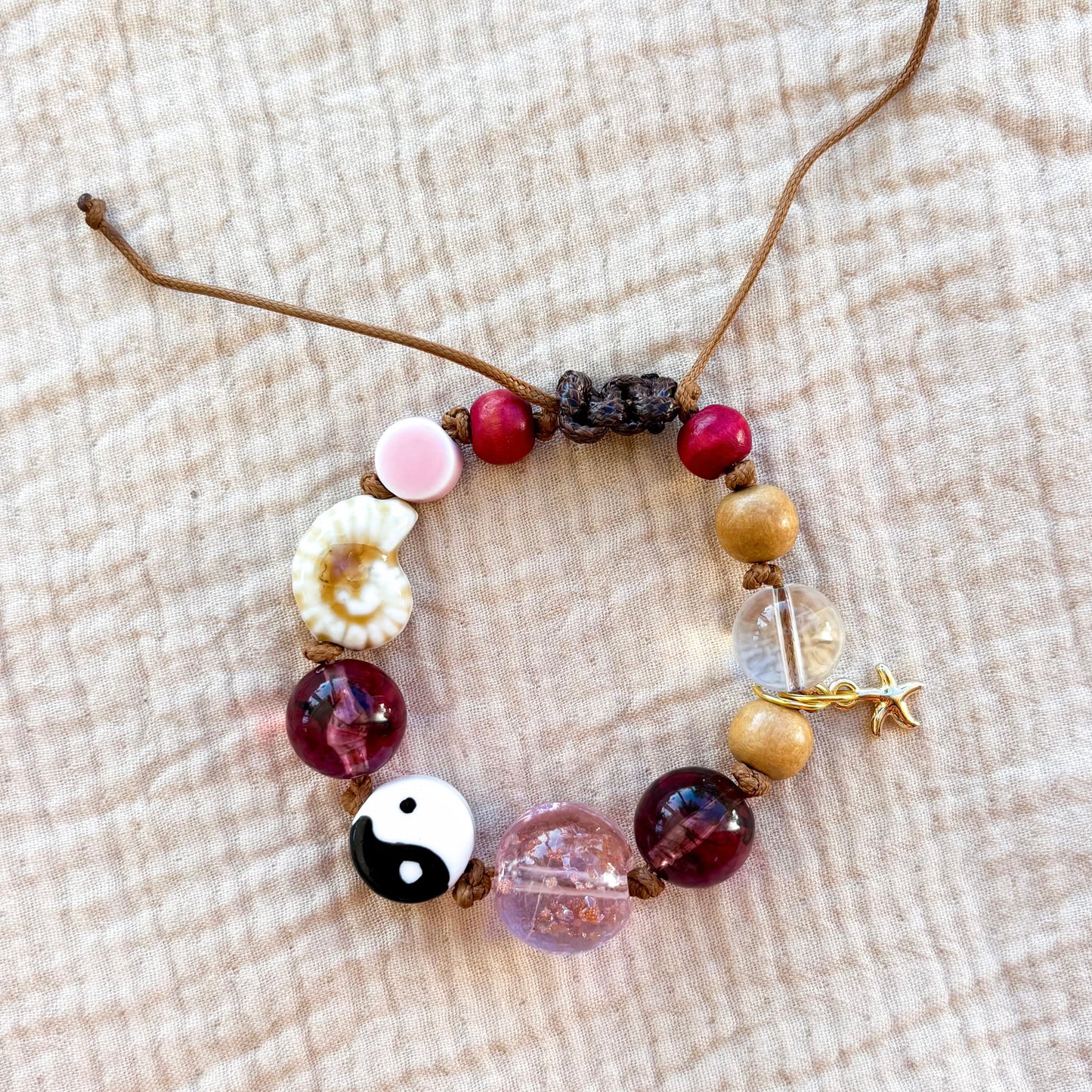 Coral Charm Bracelet
