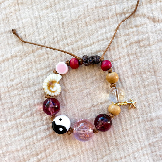 Coral Charm Bracelet